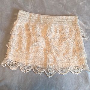 Crocheted Mini Skirt